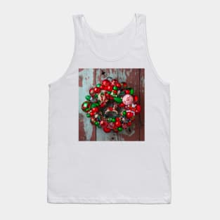 Old Fashion Christmas Wreath Tank Top